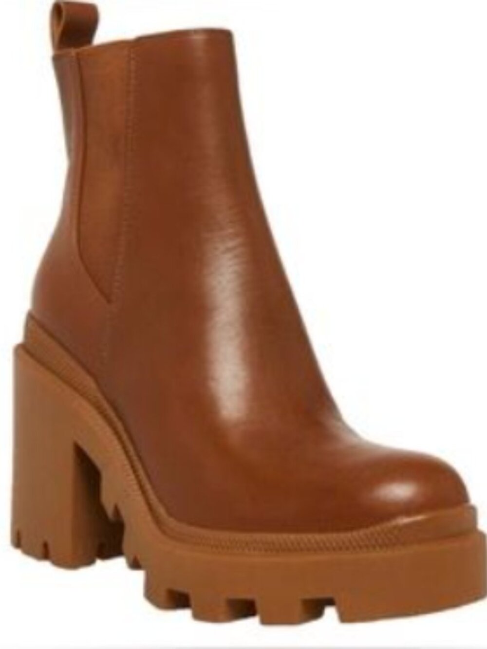 Steve Madden Brown Platform Boots Roxie Chelsea Brown Lug Boot, Size 7.5, CUTE!